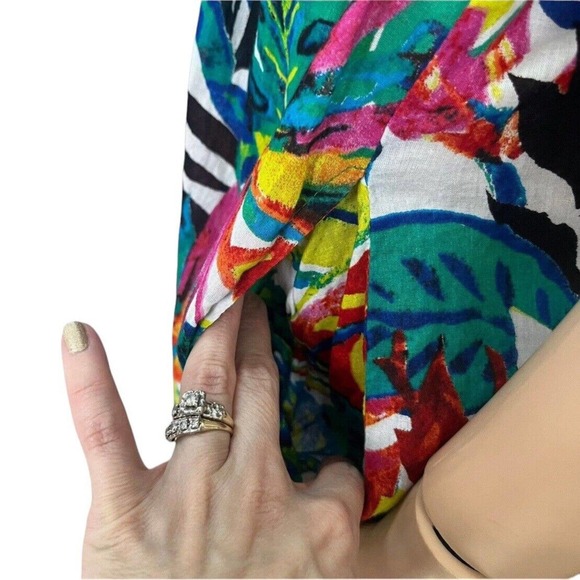 Lauren Ralph Lauren Farrah Swim Cover Up Dress Tropical Print Colorful - Picture 6 of 9